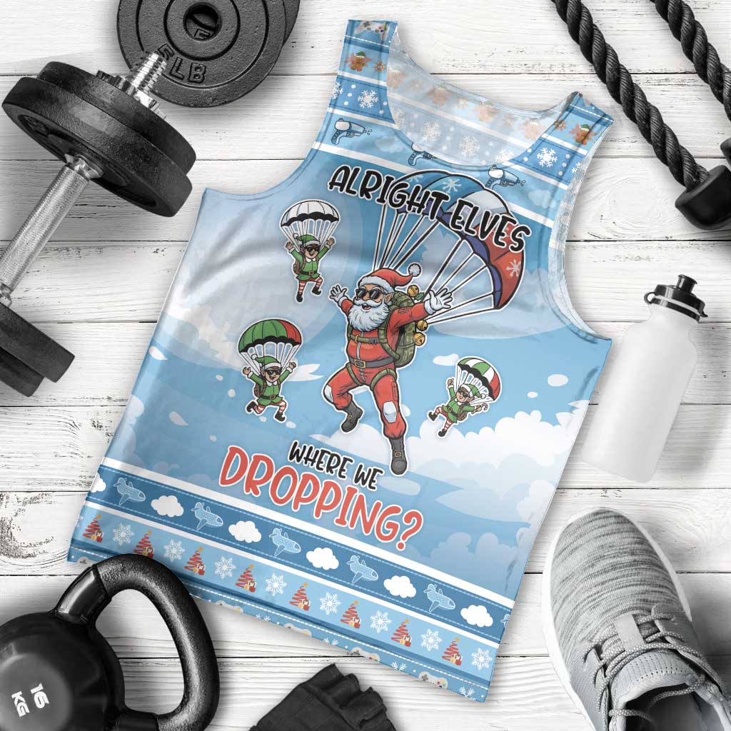 Gamer Christmas Men Tank Top Alright Elves Where We Dropping - Wonder Print Shop