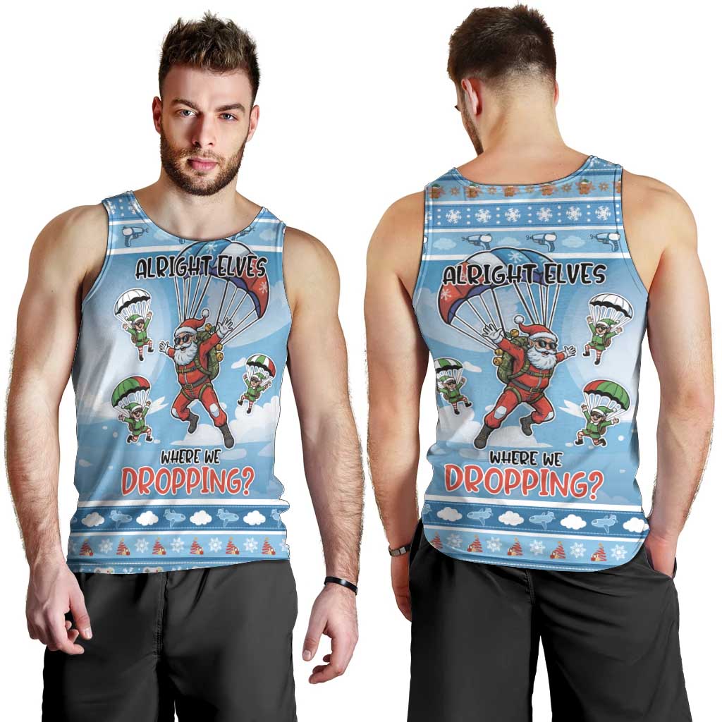Gamer Christmas Men Tank Top Alright Elves Where We Dropping - Wonder Print Shop