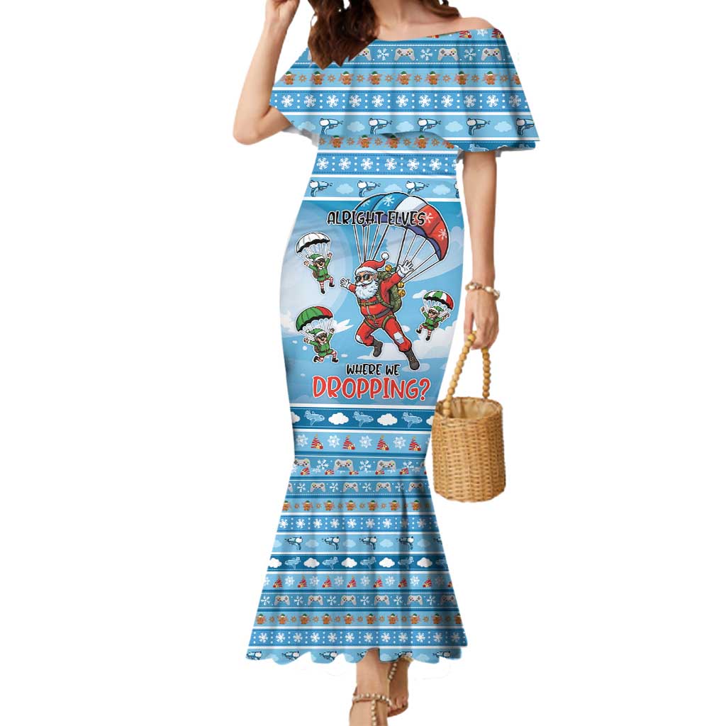 Gamer Christmas Mermaid Dress Alright Elves Where We Dropping - Wonder Print Shop