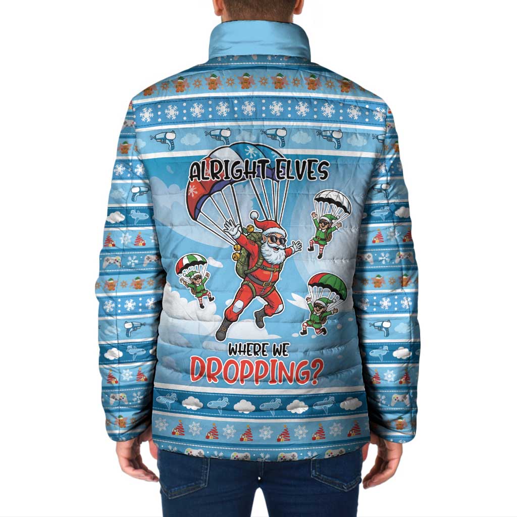Gamer Christmas Padded Jacket Alright Elves Where We Dropping - Wonder Print Shop