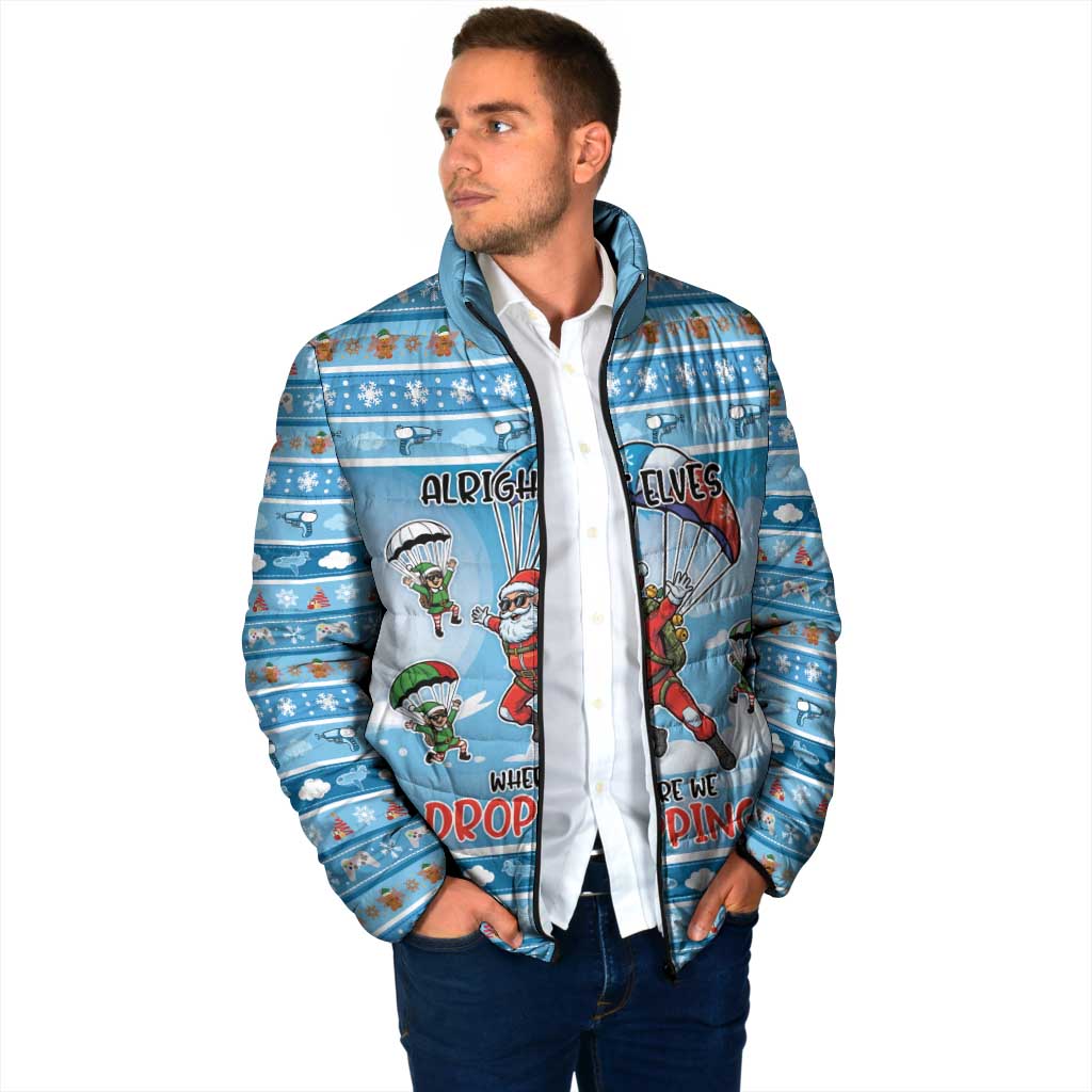 Gamer Christmas Padded Jacket Alright Elves Where We Dropping - Wonder Print Shop