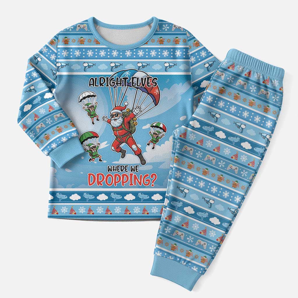 Gamer Christmas Pajama Set Alright Elves Where We Dropping - Wonder Print Shop
