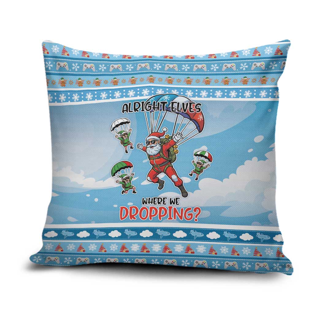 Gamer Christmas Pillow Cover Alright Elves Where We Dropping - Wonder Print Shop