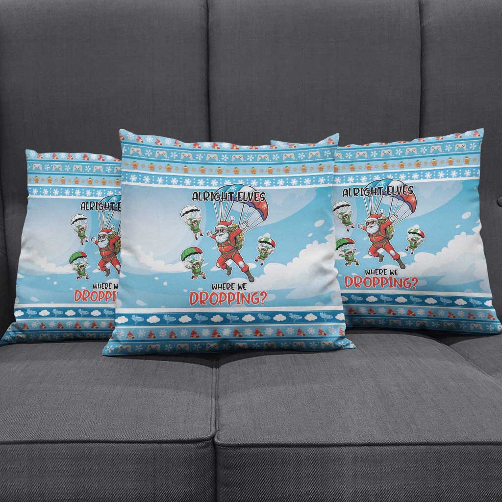 Gamer Christmas Pillow Cover Alright Elves Where We Dropping - Wonder Print Shop