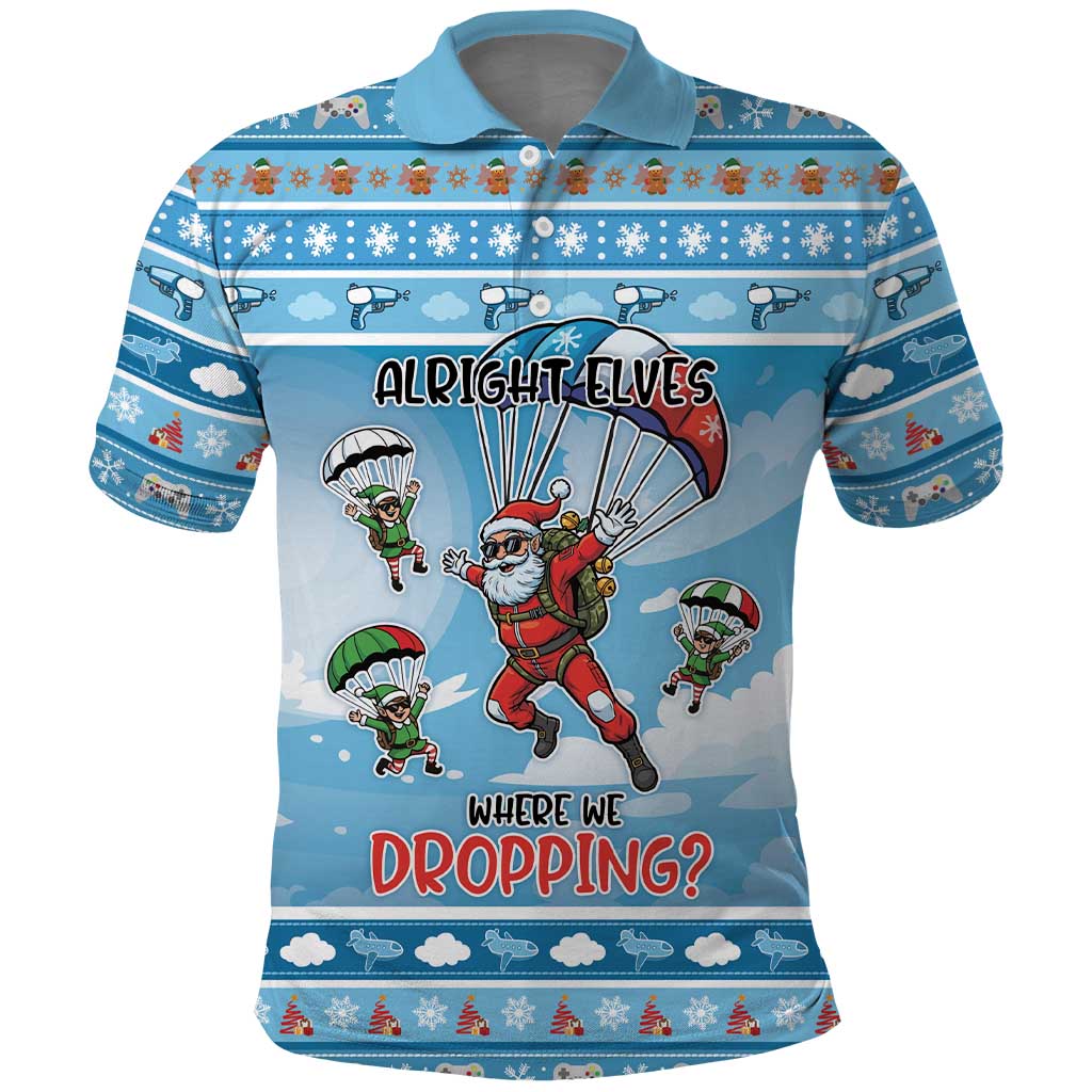 Gamer Christmas Polo Shirt Alright Elves Where We Dropping - Wonder Print Shop