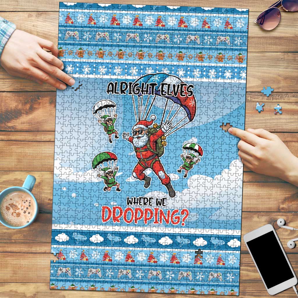Gamer Christmas Puzzle Alright Elves Where We Dropping - Wonder Print Shop