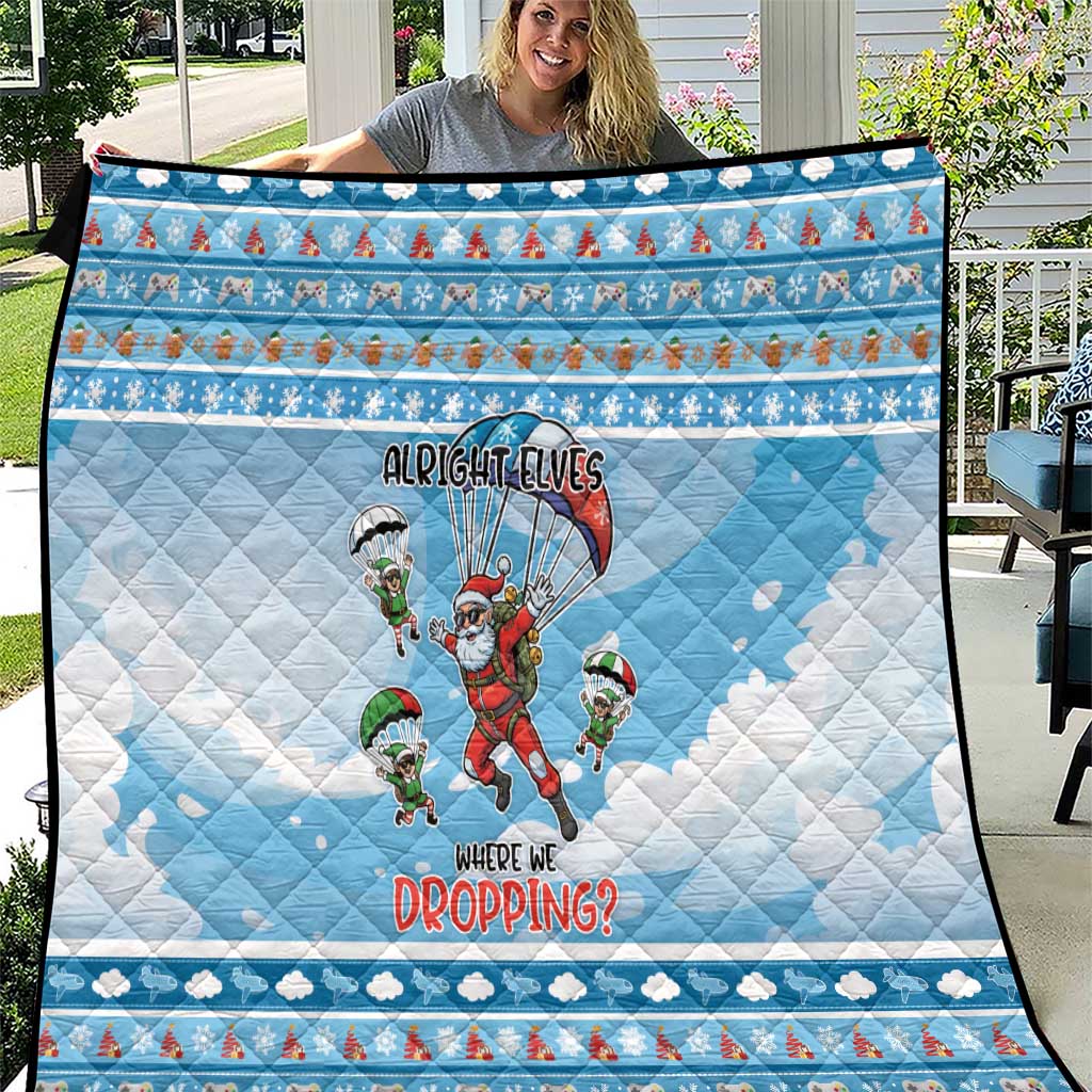 Gamer Christmas Quilt Alright Elves Where We Dropping - Wonder Print Shop