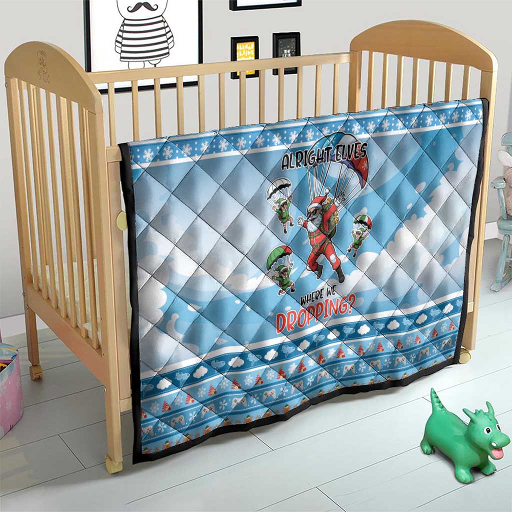 Gamer Christmas Quilt Alright Elves Where We Dropping - Wonder Print Shop