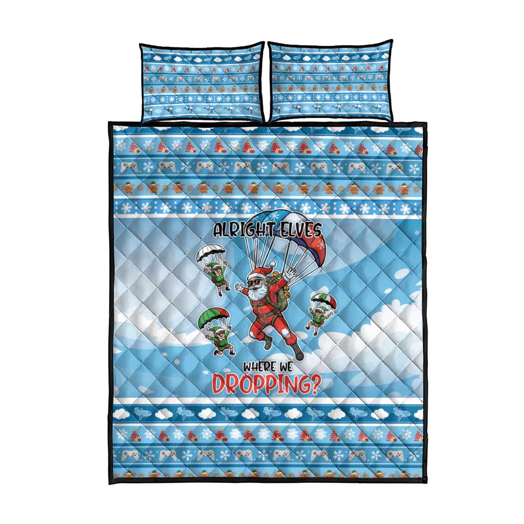 Gamer Christmas Quilt Bed Set Alright Elves Where We Dropping - Wonder Print Shop