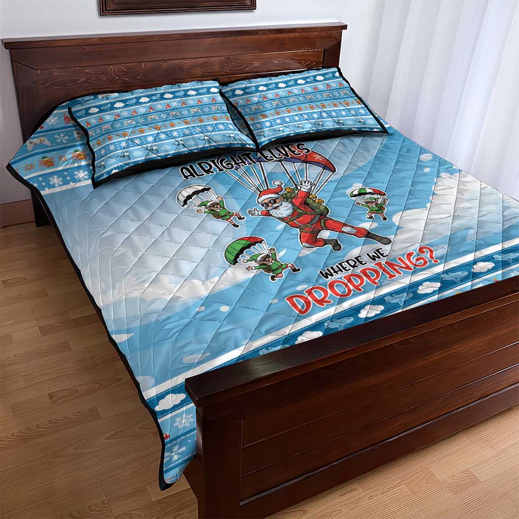 Gamer Christmas Quilt Bed Set Alright Elves Where We Dropping - Wonder Print Shop