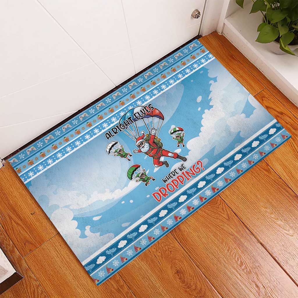 Gamer Christmas Rubber Doormat Alright Elves Where We Dropping - Wonder Print Shop