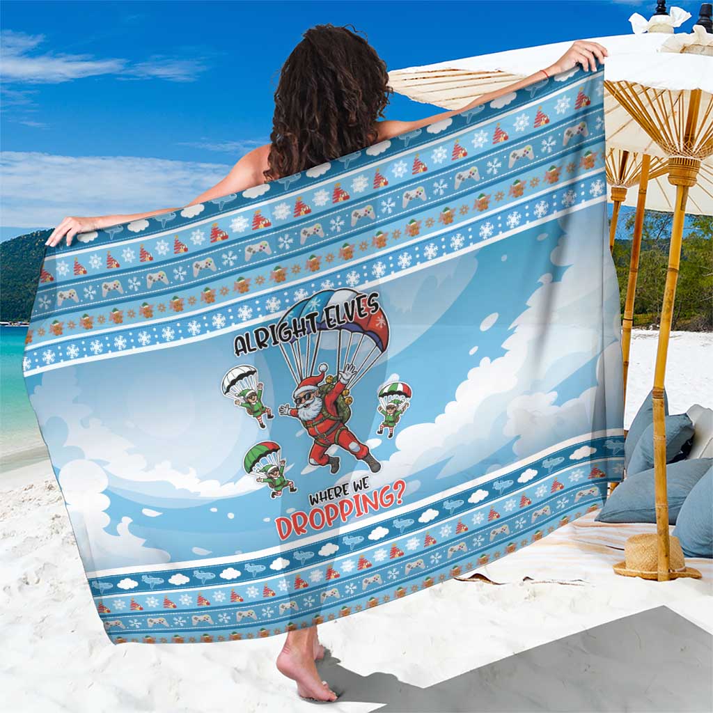 Gamer Christmas Sarong Alright Elves Where We Dropping - Wonder Print Shop