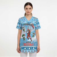 Gamer Christmas Scrub Top Alright Elves Where We Dropping - Wonder Print Shop