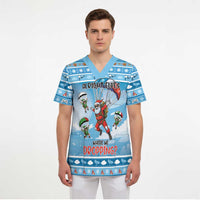 Gamer Christmas Scrub Top Alright Elves Where We Dropping - Wonder Print Shop