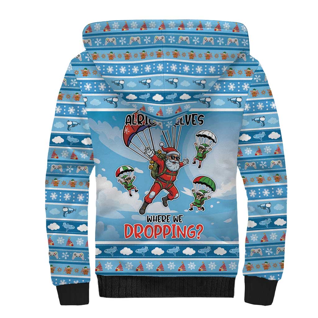 Gamer Christmas Sherpa Hoodie Alright Elves Where We Dropping - Wonder Print Shop