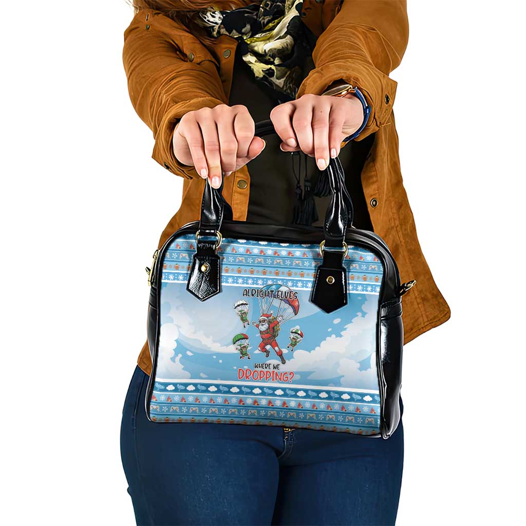 Gamer Christmas Shoulder Handbag Alright Elves Where We Dropping - Wonder Print Shop