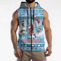 Gamer Christmas Sleeveless Zip Hoodie Alright Elves Where We Dropping - Wonder Print Shop