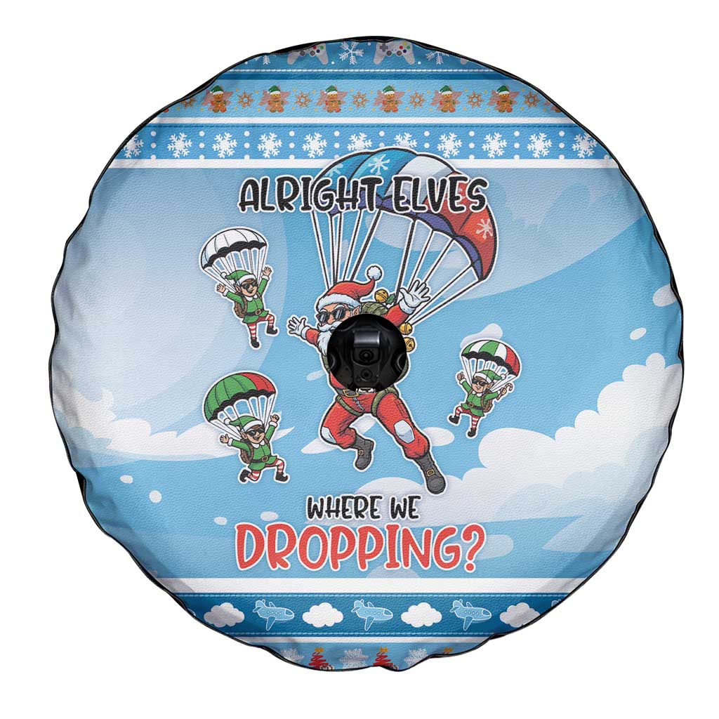 Gamer Christmas Spare Tire Cover Alright Elves Where We Dropping - Wonder Print Shop