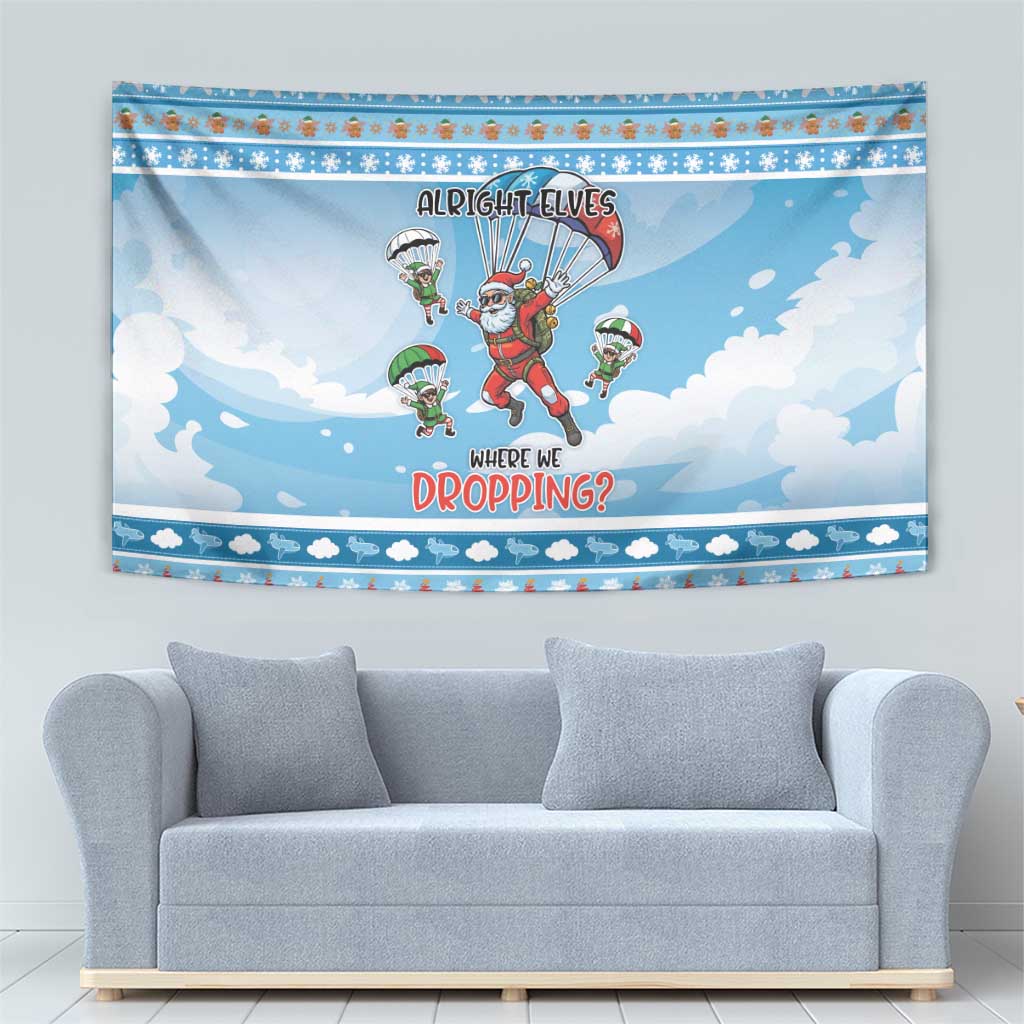 Gamer Christmas Tapestry Alright Elves Where We Dropping - Wonder Print Shop