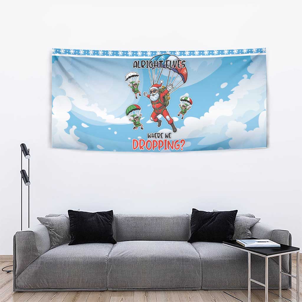 Gamer Christmas Tapestry Alright Elves Where We Dropping - Wonder Print Shop