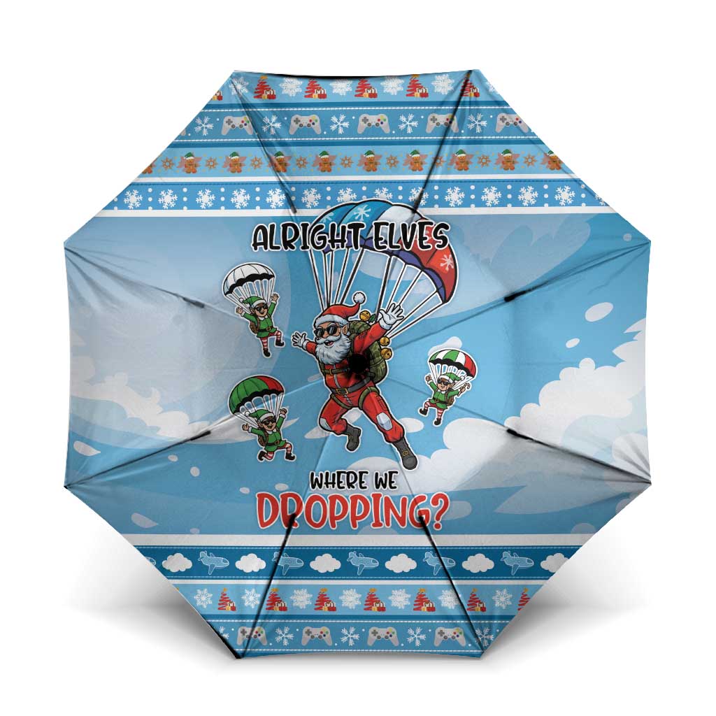 Gamer Christmas Umbrella Alright Elves Where We Dropping - Wonder Print Shop