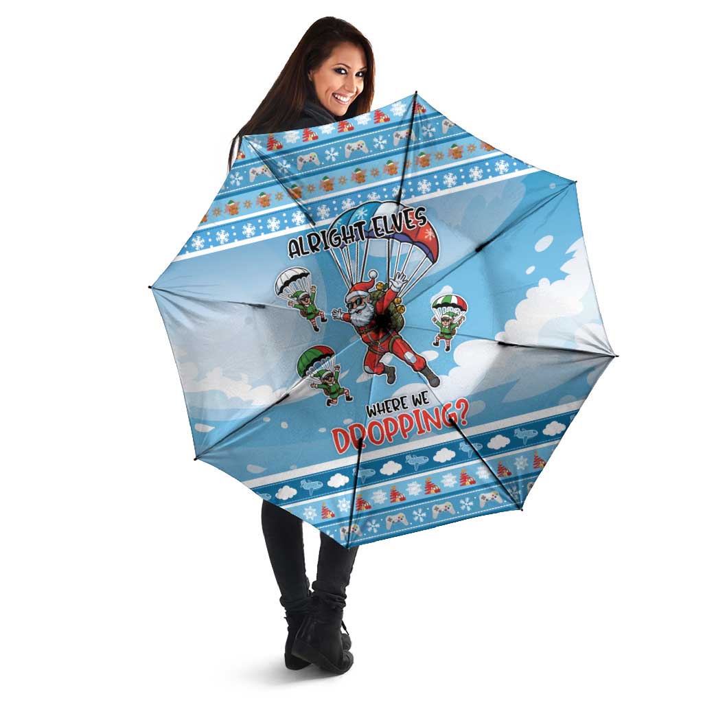 Gamer Christmas Umbrella Alright Elves Where We Dropping - Wonder Print Shop