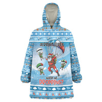 Gamer Christmas Wearable Blanket Hoodie Alright Elves Where We Dropping - Wonder Print Shop