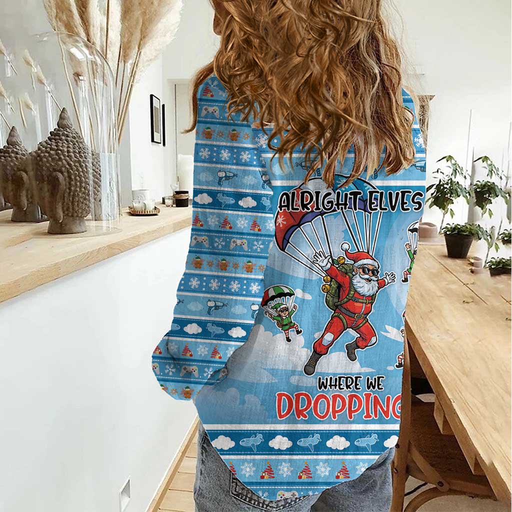 Gamer Christmas Women Casual Shirt Alright Elves Where We Dropping - Wonder Print Shop