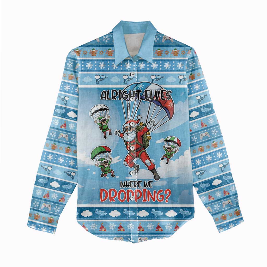 Gamer Christmas Women Casual Shirt Alright Elves Where We Dropping - Wonder Print Shop