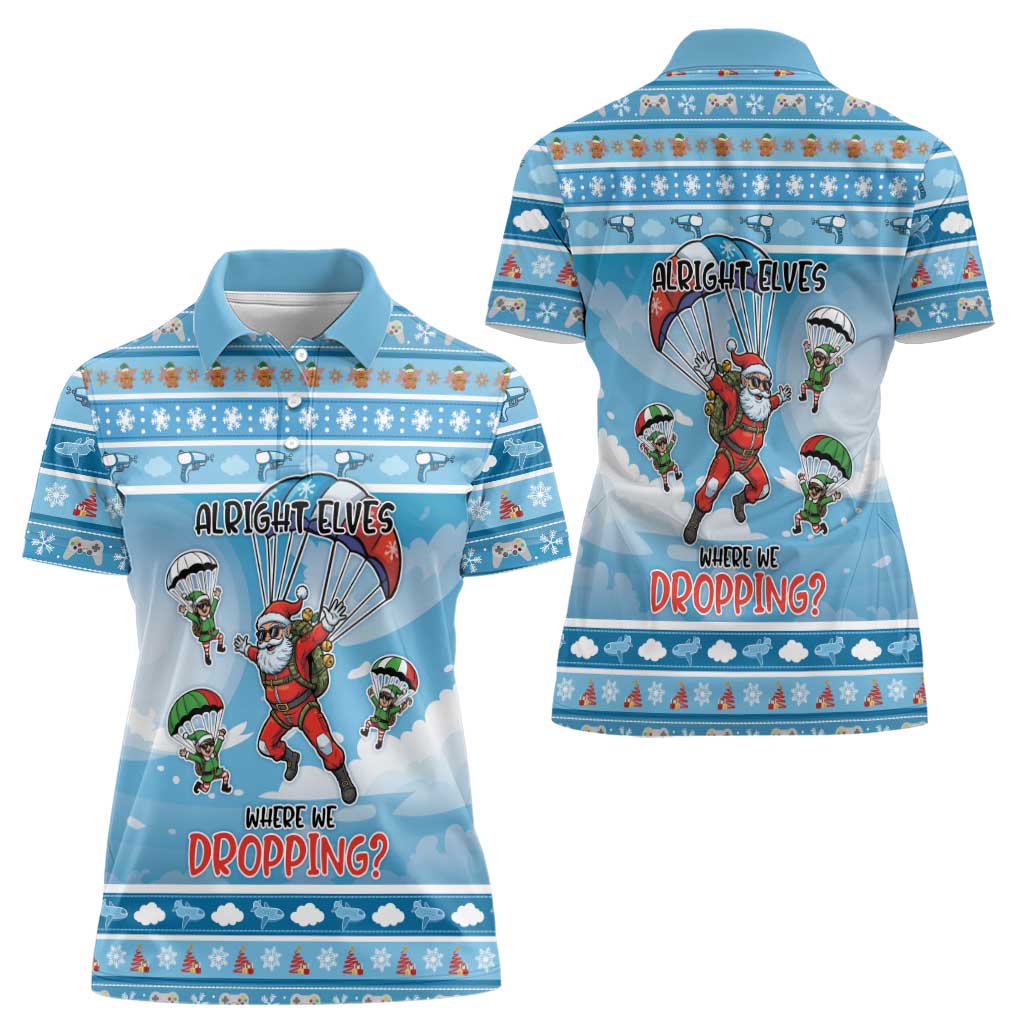 Gamer Christmas Women Polo Shirt Alright Elves Where We Dropping - Wonder Print Shop