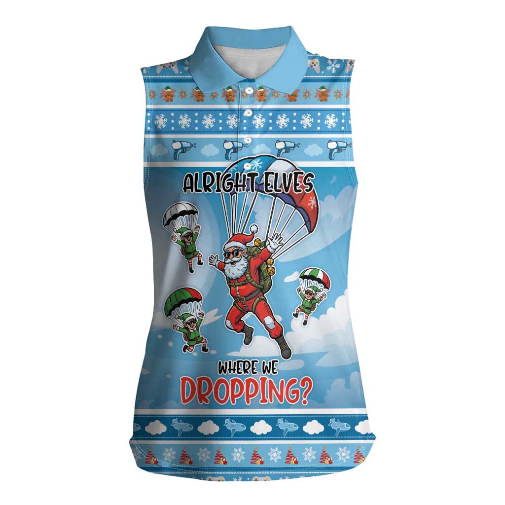 Gamer Christmas Women Sleeveless Polo Shirt Alright Elves Where We Dropping - Wonder Print Shop