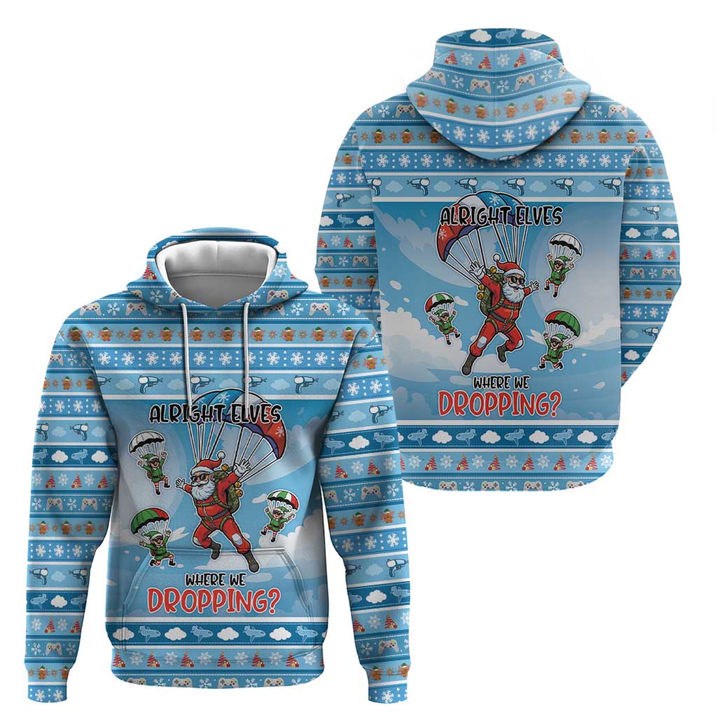 Gamer Christmas Zip Hoodie Alright Elves Where We Dropping - Wonder Print Shop