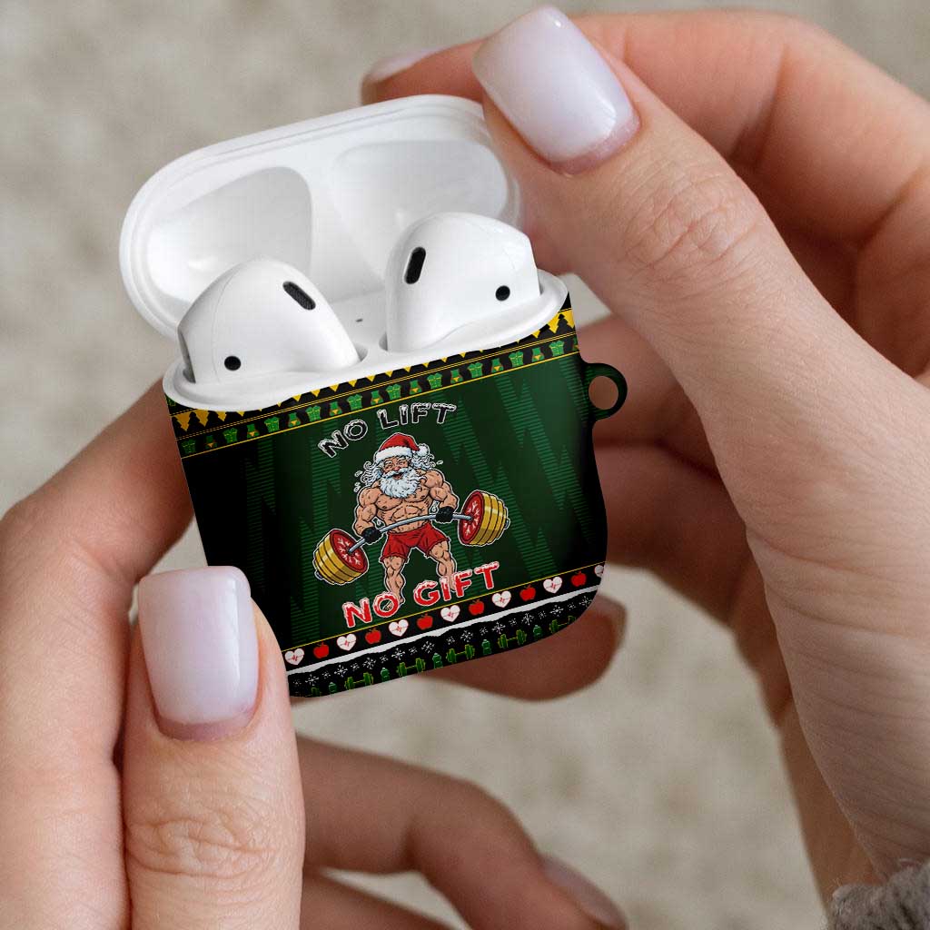 Xmas Gymer Christmas AirPods Case No Lift No Gift - Wonder Print Shop