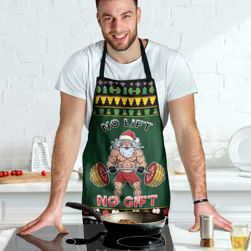 Xmas Gymer Christmas Apron No Lift No Gift - Wonder Print Shop