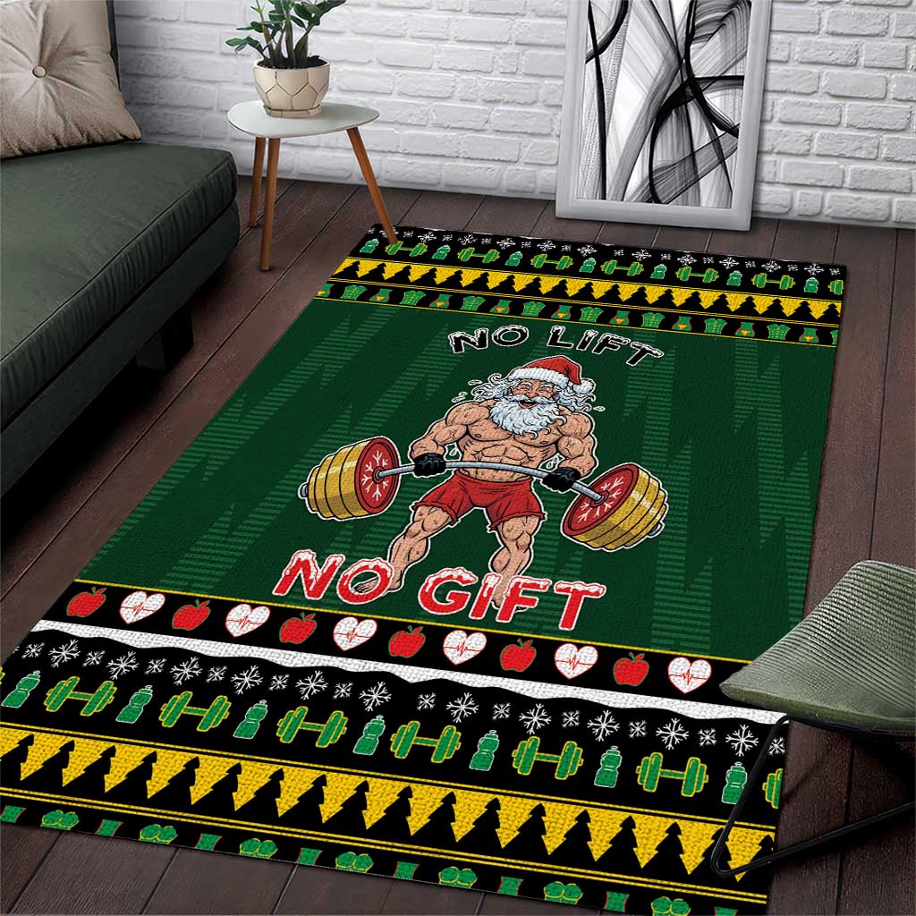 Xmas Gymer Christmas Area Rug No Lift No Gift - Wonder Print Shop