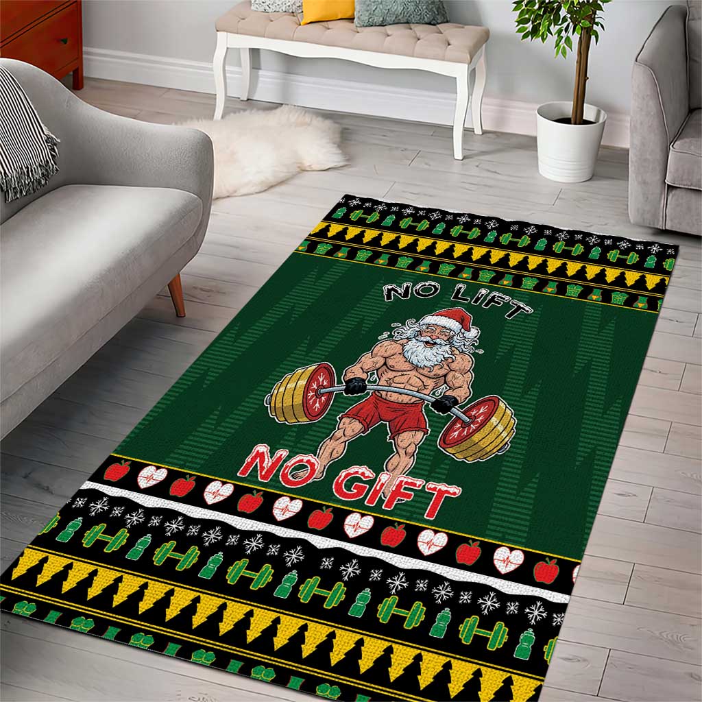 Xmas Gymer Christmas Area Rug No Lift No Gift - Wonder Print Shop