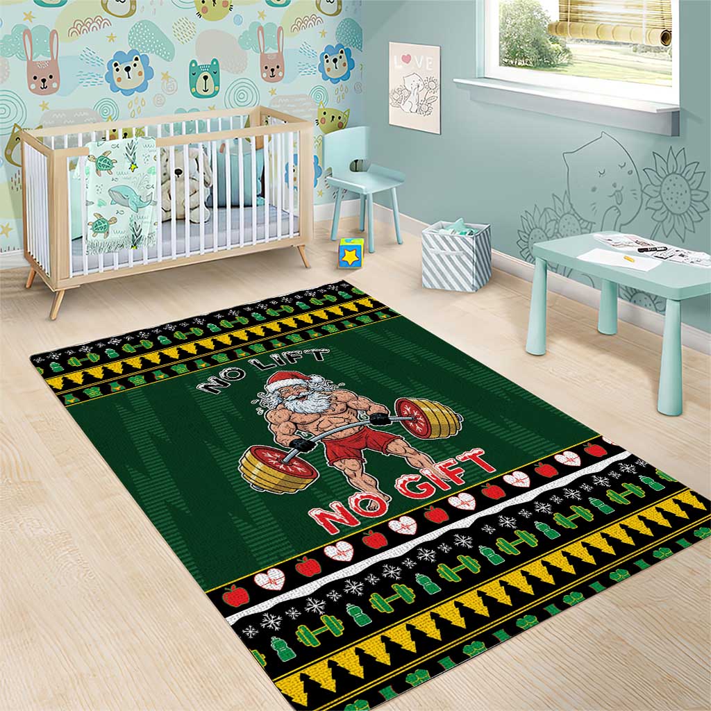 Xmas Gymer Christmas Area Rug No Lift No Gift - Wonder Print Shop