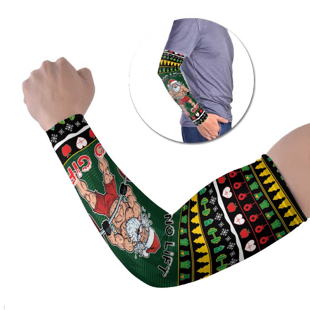 Xmas Gymer Christmas Arm Sleeves No Lift No Gift - Wonder Print Shop