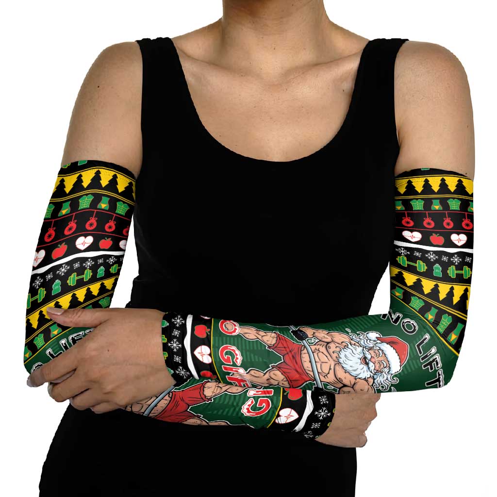 Xmas Gymer Christmas Arm Sleeves No Lift No Gift - Wonder Print Shop