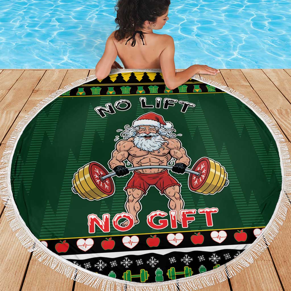 Xmas Gymer Christmas Beach Blanket No Lift No Gift - Wonder Print Shop