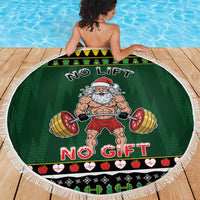 Xmas Gymer Christmas Beach Blanket No Lift No Gift - Wonder Print Shop