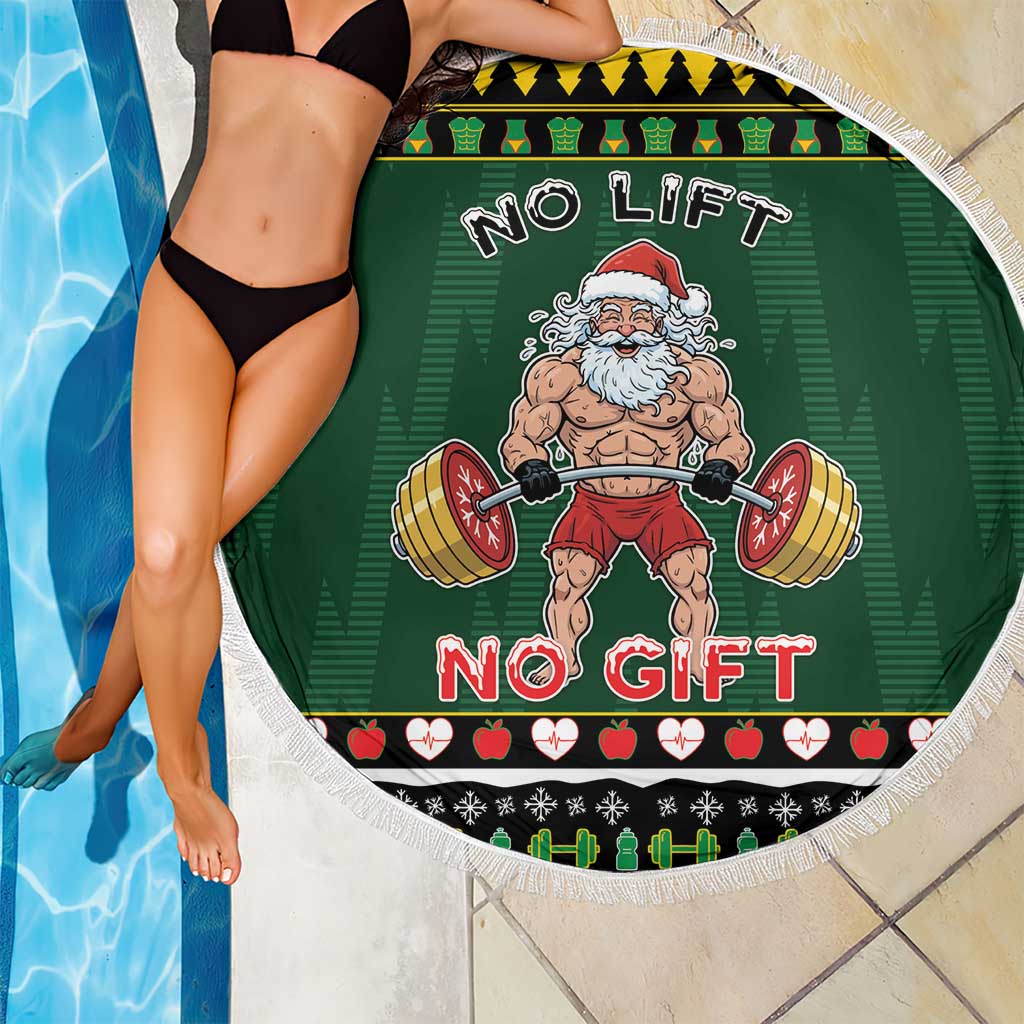 Xmas Gymer Christmas Beach Blanket No Lift No Gift - Wonder Print Shop