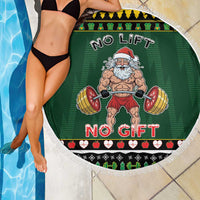 Xmas Gymer Christmas Beach Blanket No Lift No Gift - Wonder Print Shop