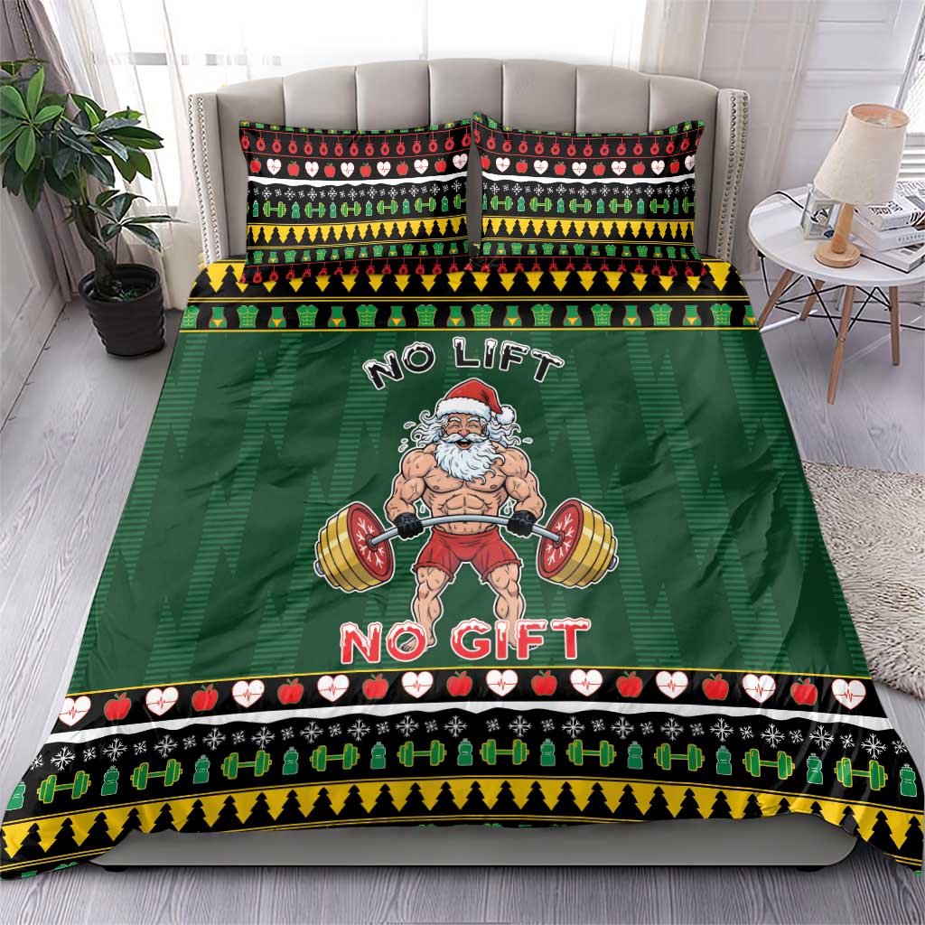Xmas Gymer Christmas Bedding Set No Lift No Gift - Wonder Print Shop