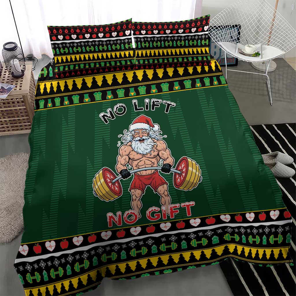 Xmas Gymer Christmas Bedding Set No Lift No Gift - Wonder Print Shop