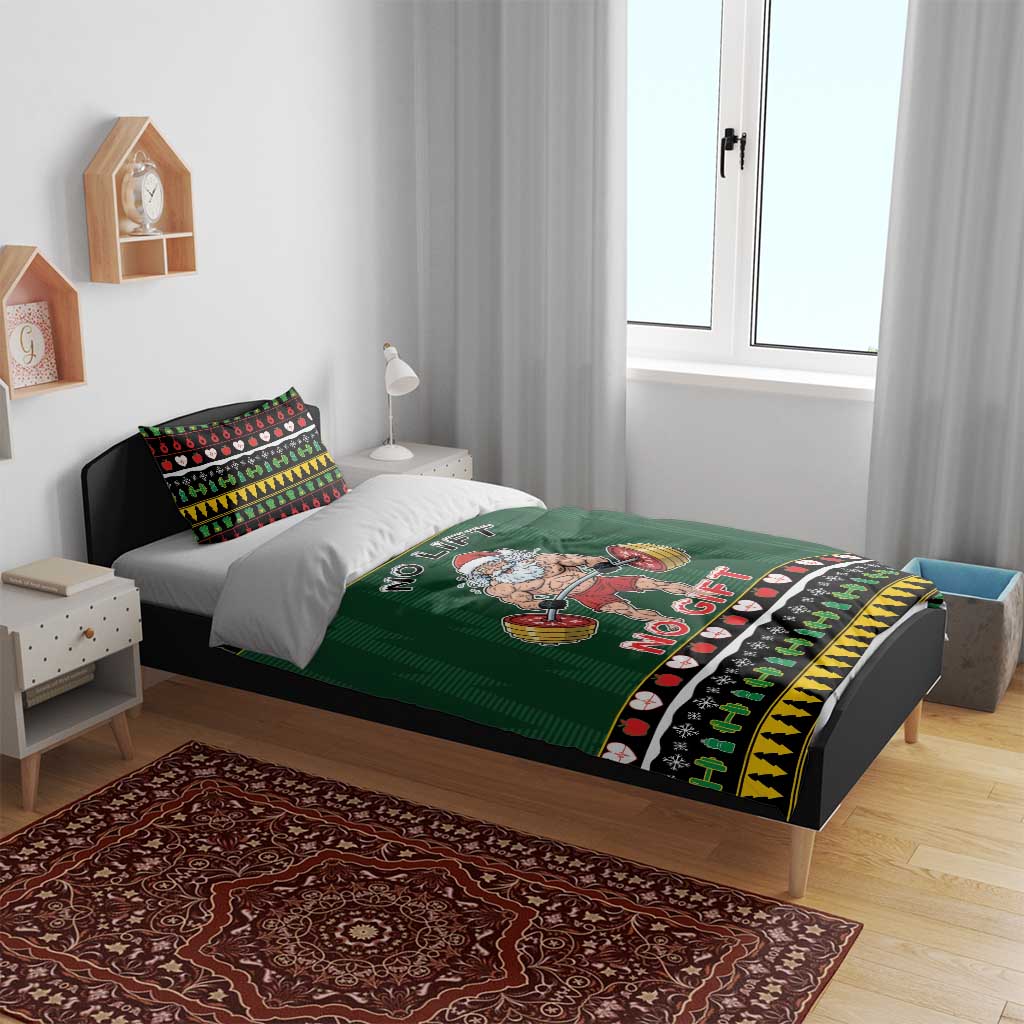 Xmas Gymer Christmas Bedding Set No Lift No Gift - Wonder Print Shop