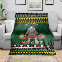 Xmas Gymer Christmas Blanket No Lift No Gift - Wonder Print Shop