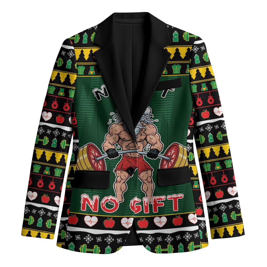 Xmas Gymer Christmas Blazer No Lift No Gift - Wonder Print Shop