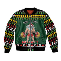 Xmas Gymer Christmas Bomber Jacket No Lift No Gift - Wonder Print Shop