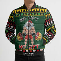Xmas Gymer Christmas Bomber Puffer Jacket No Lift No Gift - Wonder Print Shop